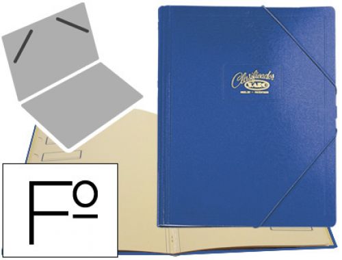 Pasta classificadora saro cartao compacto folio com 12 departamentos azul , Saro , 23375 , 8435055003003